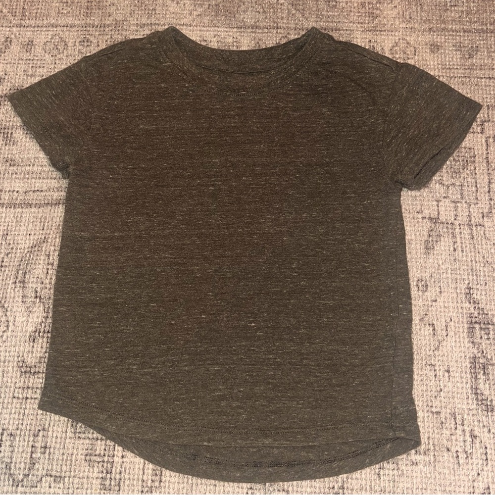 Boys army green heather t shirt